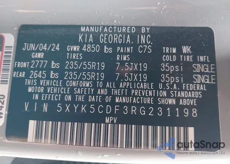 2024 Kia Sportage Sx-Prestige from USA, damaged, VIN 5XYK5CDF3RG231198